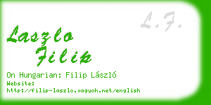 laszlo filip business card